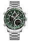 Naviforce Дигитален Мъжки Часовник 46mm Хронограф На Батерия със Сребриста Метална Гривна
