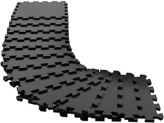 Eva EVA Gym Floor Puzzle Mat Black 18pcs 30x30cm