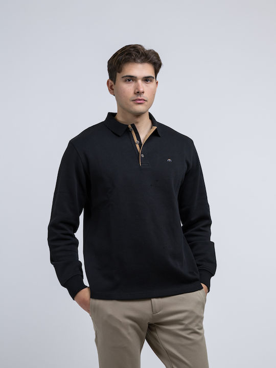 Makis Tselios Fashion Polo Μπλούζα Μαύρη