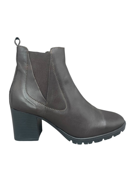 Leder Stiefeletten Damen Braun