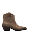 Suede Women's Ankle Boots Brown
