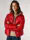 Kurz Damen Puffer Jacke Wasserdicht für Winter Rot
