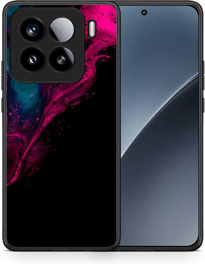 Watercolor Pink Black Xiaomi 15 Θήκη