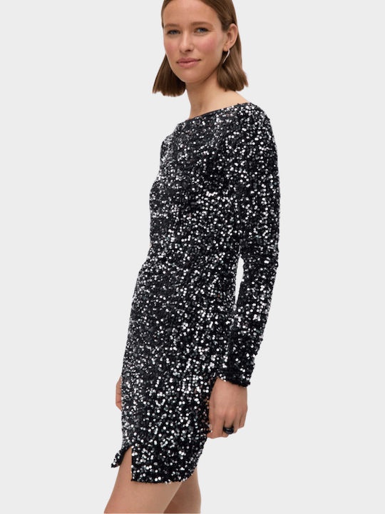 Vero Moda Bella Rochie Cu Paiete All Day Neagră