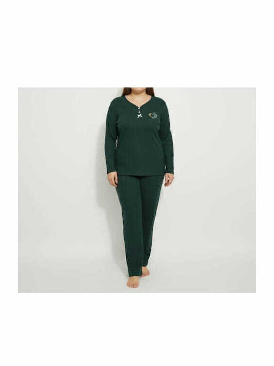 Asel Winter Women's Pyjama Set Cypress Green