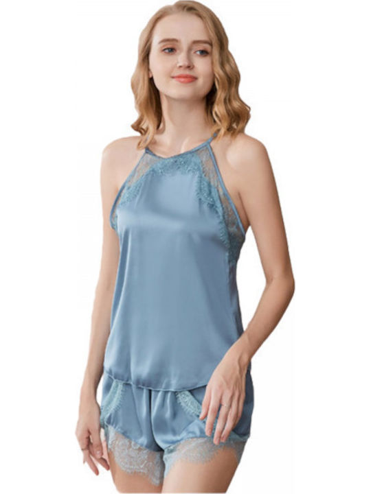 Intimonna Winter Damen Pyjama-Set Blue