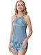 Intimonna Winter Damen Pyjama-Set Blue