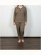 Asel Winter Damen Pyjama-Set Brown