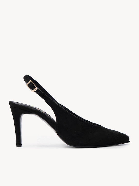Schwarze Pumps Wildleder Slingback Verstellbare...