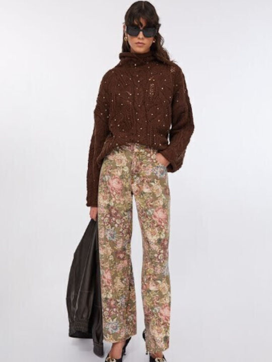 Damen Stoff Hose White