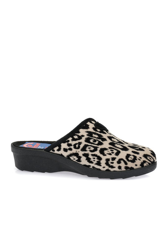 FAME Winter Damen Hausschuhe Beige