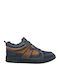Leather Blue Men's Boots