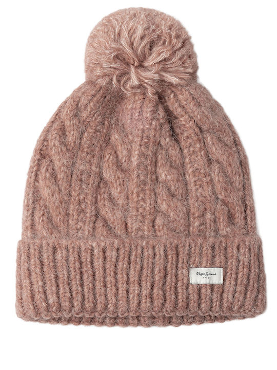 Beanie Frauen Beanie Gestrickt in Rosa Farbe