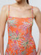 Women's Sleeveless One-piece Suit Coral