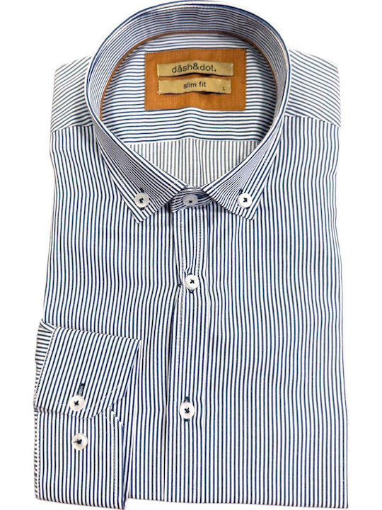 Long-sleeved Shirt Striped Blue