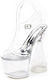 Sexy Klare Sandalen Hoch Transparent