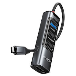 Yesido HB23 USB-C Докинг станция с DisplayPort 4K PD Yesido HB23 USB-C Докинг станция с DisplayPort 4K PD