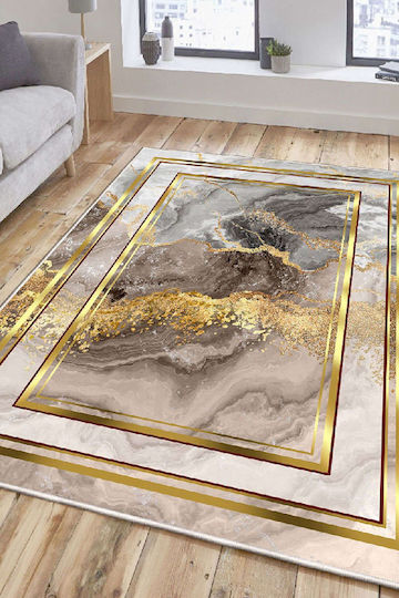Conceptum Hypnose Conceptum Hypnose Runner Rug Grey-Gold 80x200cm