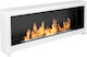 Bioethanol Fireplace Standing 120cm Box White