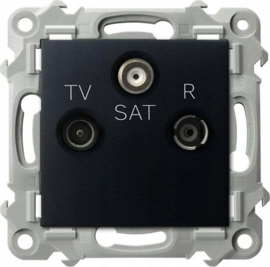 Sapfir Rtv-Sat End Socket Black Metallic Gpa-Zs M 33