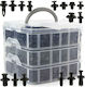Set 620 Universal Car Plastic Clips Zola Different Sizes Types Pins Black Storage Box