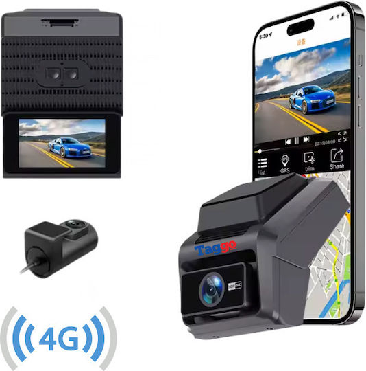 Taggo Σετ Κάμερα DVR Αυτοκινήτου 1440P Wi-Fi, GPS & Κάμερα Οπισθοπορείας