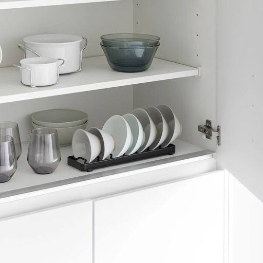 Yamazaki Tower Cabinet Dish Rack Inox in Black Colour 8.6x32x2.2cm
