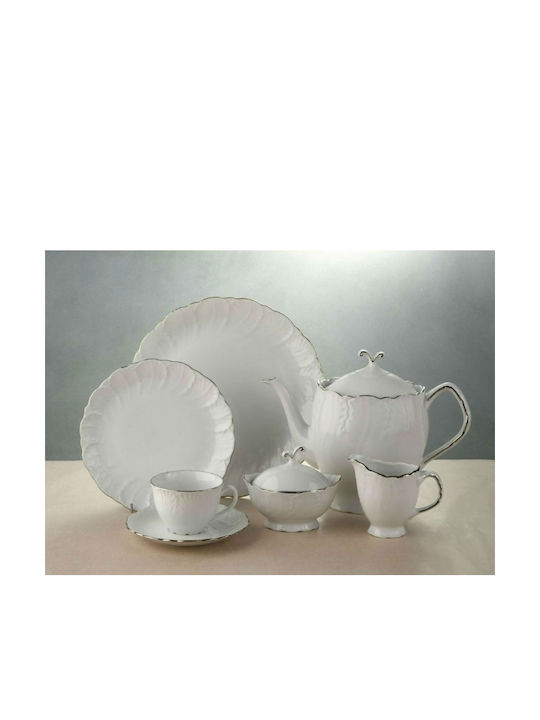 Cryspo Trio White Porcelain Dinnerware Set 72pcs