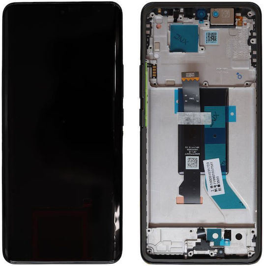 O ecran cu Mecanism Tactil și Cadru pentru Xiaomi Redmi Note 14 Pro 5G (Negru)