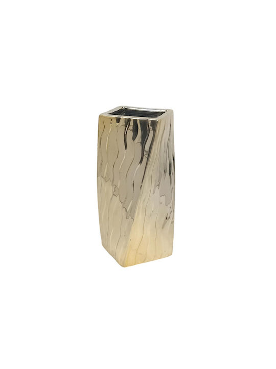 Due esse Decorative Vase Gold 10x10x20cm