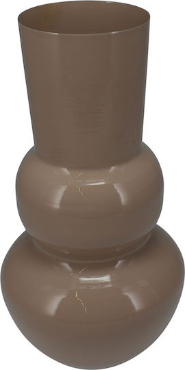 Zaros Decorative Vase Porcelain Brown 16xH30cm