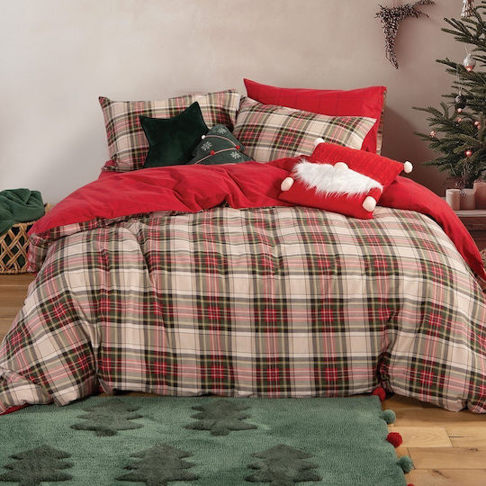 Nef-Nef Homeware Σετ Υπέρδιπλη 240x230cm Noel Red/grey Nef-Nef Homeware Σετ Υπέρδιπλη 240x230cm Noel Red/grey