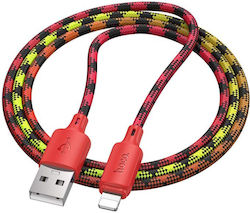 Hoco X116 Плетена USB-A към Lightning кабел Чер...