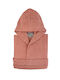 Astron Italy Kids Hooded Bathrobe Coral