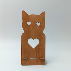 Ξύλινο Σταντ Βάση Κινητά "love Cats" Toxylo