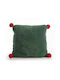 Nef-Nef Homeware Christmas Decorative Pillow Trees Square Green 45x45cm