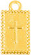 Metal Element Cross Pendant Gold 10x15mm 10pcs