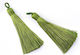 Polyester Quaste Grün-Oliv 80mm 4 Stück