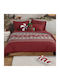 Nef-Nef Homeware Сет Чаршафи Фланелени 240x260см. Tinsel Bordo 4бр