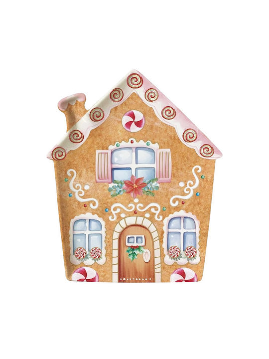 Marva Sweet Christmas Home Χριστουγεννιάτικη Πιατέλα Πορσελάνινη 25.5x21εκ.