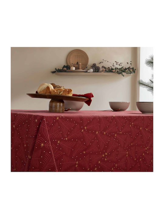 Nef-Nef Homeware December Christmas Tablecloth Fabric Red L180xW140cm.