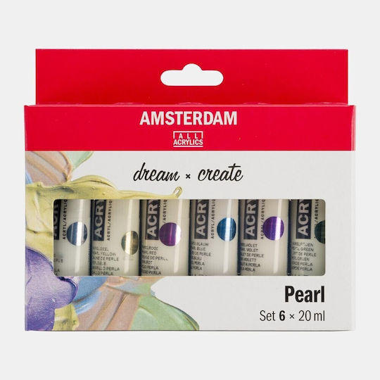 Talens Amsterdam Pearl Σετ 6 Ακρυλικών Χρωμάτων 20 Ml