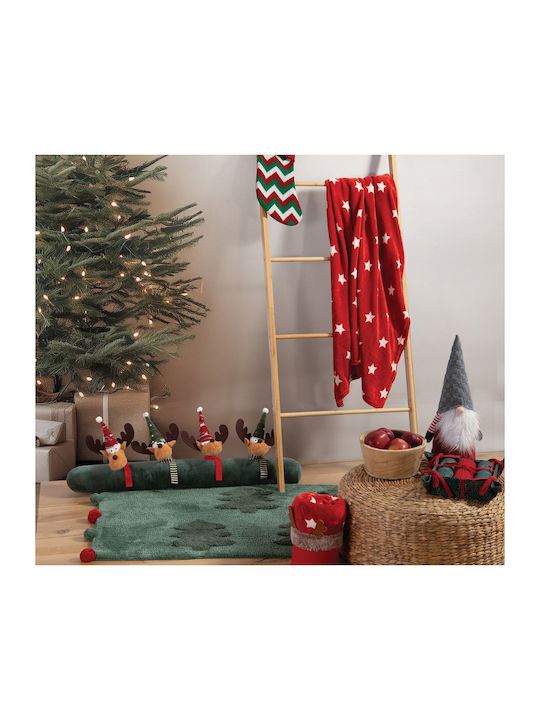 Nef-Nef Homeware Starlight Κουβέρτα Fleece Καναπέ 110x140εκ. Red/ecru