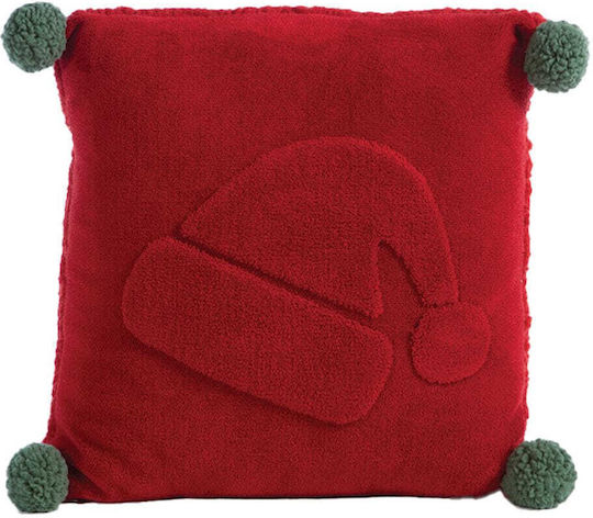 Nef-Nef Homeware Sweet Christmas Χριστουγεννιάτικο Διακοσμητικό Μαξιλάρι Τετράγωνο Κόκκινο 45x45εκ.