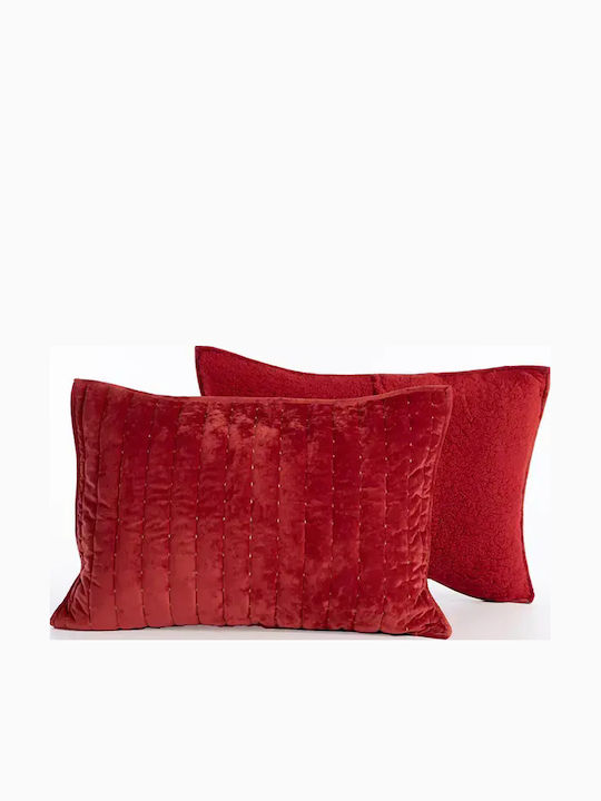 Nef-Nef Homeware Sweet Christmas Χριστουγεννιάτικη Διακοσμητική Μαξιλαροθήκη Μακρόστενη Κόκκινη 52x72εκ. 2τμχ