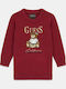Children's Dress Long Sleeve Knitted Bordeaux