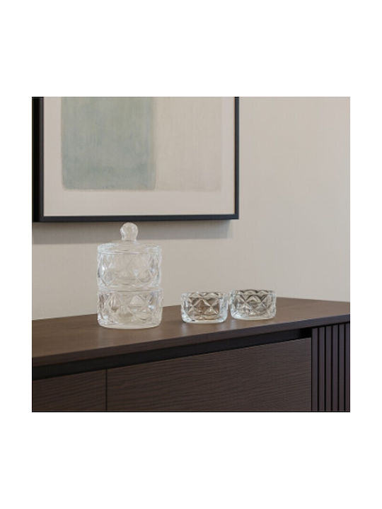 Galifas Φοντανιέρα Sticlă cu Capac 9x9x14.5cm Transparentă