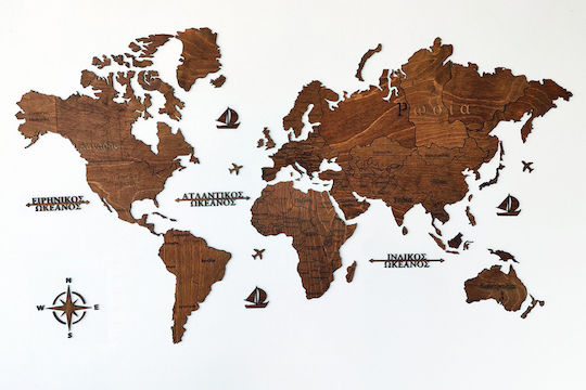 Διακοσμητικό Τοίχου από Ξύλο Woodmymap 2x65cm Διακοσμητικό Τοίχου από Ξύλο Woodmymap 2x65cm
