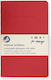Vent Notebook Ruled Red