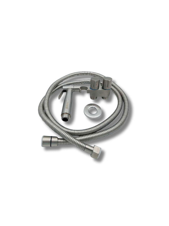 Uncle George Wall Mounted Bidet Set Silver